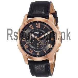 Fossil Grant Chronograph Black Leather Men's Watch FS5085  (Same as Original) Price in Pakistan