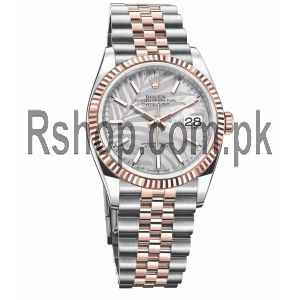Rolex Datejust Silver Palm Motif Dial Watch-Newest Model  (2022) Price in Pakistan