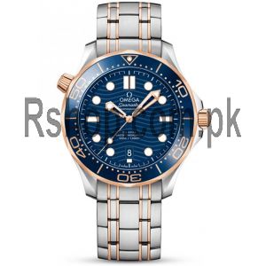 Omega Seamaster Diver Blue Dial Two-Tone Men's Bracelet Watch Price in Pakistan
