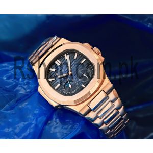 Patek Philippe Nautilus Blue Dial Rose Gold Watch Price in Pakistan