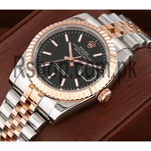 Rolex Datejust Black Dial Two Tone Watch Price in Pakistan