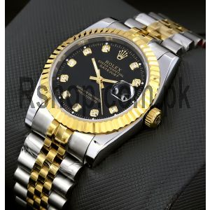 Rolex Datejust Black Diamond Dial Watch Price in Pakistan