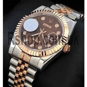Rolex Datejust Two Tone Brown Computer Dial Watch  Price in Pakistan