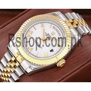 Rolex Day-Date Two Tone White Dial Watch Price in Pakistan