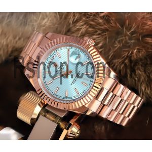 Rolex Day Date Blue Dial Rose Gold Watch Price in Pakistan
