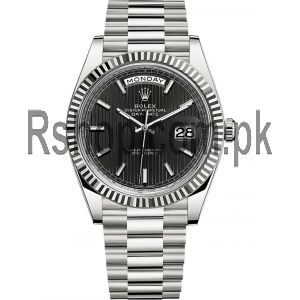Rolex Day-Date Black Stripe Dial Watch Price in Pakistan