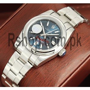 Rolex Oyster Perpetual Blue Dial Ladies Swiss Watch Price in Pakistan