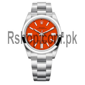 Rolex Oyster Perpetual Coral Red Dial Watch  Price in Pakistan