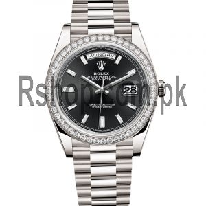 Rolex Oyster Perpetual Day Date 40 Black Dial Watch Price in Pakistan