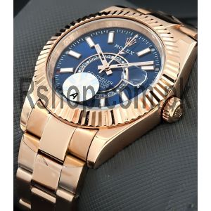 Rolex Sky Dweller Blue Dial  Everose Gold Men's Watch Price in Pakistan