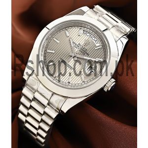 Rolex Day-Date Stripe motif Dial Watch Price in Pakistan