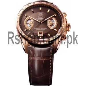 Tag Heuer Grand Carrera Calibre 17 RoseGold Leather Brown watch Price in Pakistan