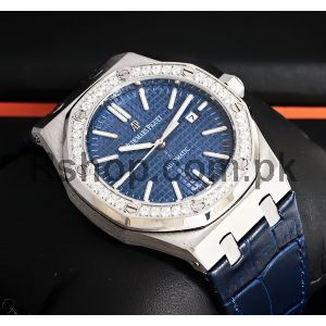 Audemars Piguet Royal Oak Blue Dial Diamond Bezel Watch Price in Pakistan