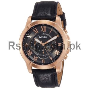 Fossil Grant Chronograph Black Leather Men's Watch FS5085  (Same as Original) Price in Pakistan