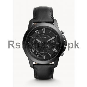 Fossil Grant Chronograph Black Leather Watch FS5132  (Same as Original) Price in Pakistan