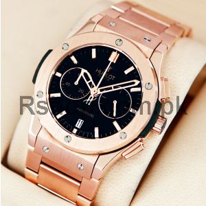Hublot Classic Fusion Chronograph RoseGold Black Dial Watch Price in Pakistan