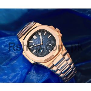 Patek Philippe Nautilus Blue Dial Rose Gold Watch Price in Pakistan