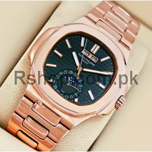 Patek Philippe Rose Gold Nautilus Black Dial Watch Price in Pakistan
