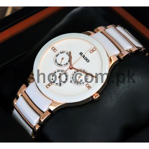 Rado Centrix White Ceramic And Rose Gold Steel Watch Price in Pakistan