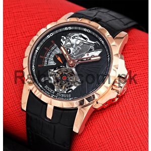 Roger Dubuis Horloger Tourbillon Calendar Swiss Automatic Black Watch Price in Pakistan