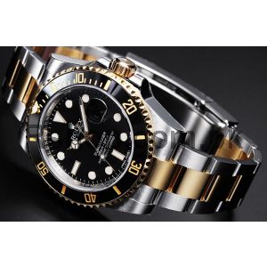 Rolex Submariner Black Index Dial Two Tone Swiss Watch Price in Pakistan