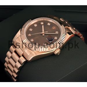 Rolex Datejust 41 Rose Gold Brown Dial Watch Price in Pakistan