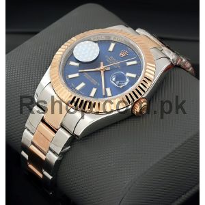 Rolex Datejust Blue Dial Men's Two Tone Watch Price in Pakistan
