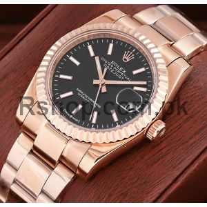 Rolex Datejust Rose Gold Black Dial Watch 2022  Price in Pakistan