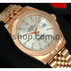 Rolex Datejust Rose Gold Silver Dial Watch 2021  Price in Pakistan
