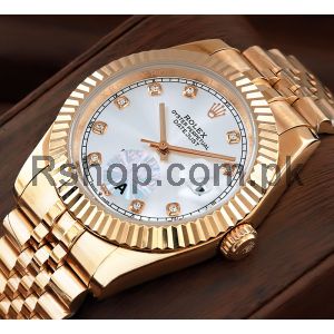 Rolex Datejust Silver Dial Everose Gold Watch Price in Pakistan