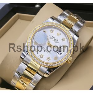 Rolex Datejust Steel and Gold Diamond Star Dial Swiss Watch Price in Pakistan