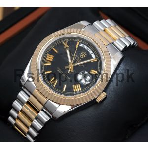 Rolex Day Date 40  Two Tone black Dial Watch Price in Pakistan