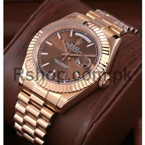 Rolex Day Date Chocolate Dial Watch Price in Pakistan