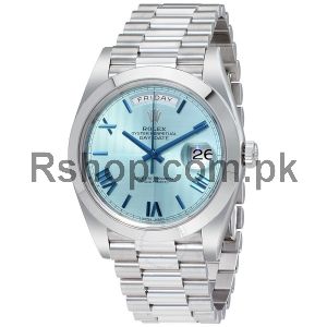 Rolex Day-Date Ice Blue Dial Platinum Mens Watch Price in Pakistan