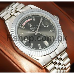 Rolex Day-Date II President Solid Diamond Gray Dial Watch  (2021) Price in Pakistan
