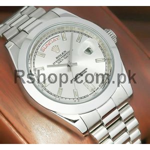 Rolex Day-Date Silver Watch 2021 Price in Pakistan
