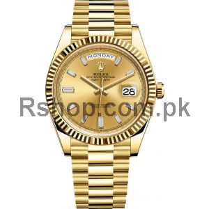 Rolex Day Date Gold Champagne Diamond Dial Watch Price in Pakistan
