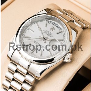 Rolex Oyster perpetual Day Date Silver Watch Price in Pakistan