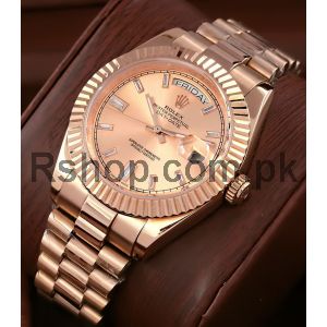 Rolex President Day Date Rose Dial Men's Watch Price in Pakistan