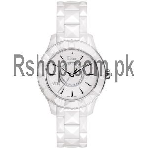 Dior VIII Diamond White Ceramic Ladies Watch Price in Pakistan