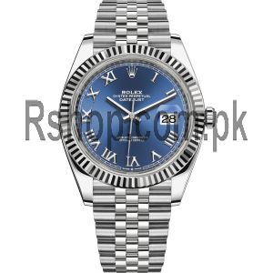 Rolex Datejust 41mm Stainless Steel Blue Roman Jubilee Swiss Watch Price in Pakistan