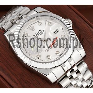 Rolex Datejust  Silver Diamond Dial Watch Price in Pakistan