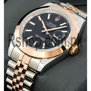 Rolex Datejust Two Tone Black Dial Watch Price in Pakistan