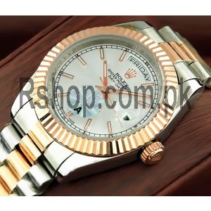 Rolex Day-Date Silver Dial Two Tone Watch Price in Pakistan