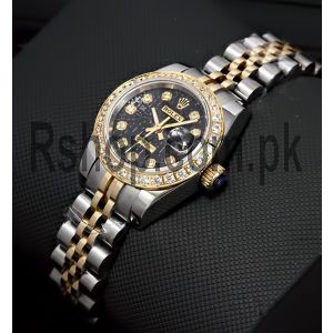 Rolex Lady Datejust 26 Black Computer Dial Two Tone Watch Price in Pakistan
