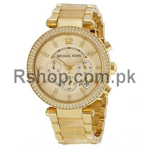 Michael Kors Parker Champagne Dial Gold Tone Chronograph Women's Watch Price in Pakistan