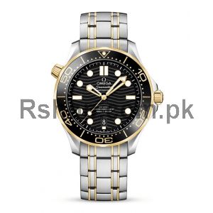 OMEGA Seamaster Diver Black Dial Two-Tone Men's Bracelet Watch Price in Pakistan