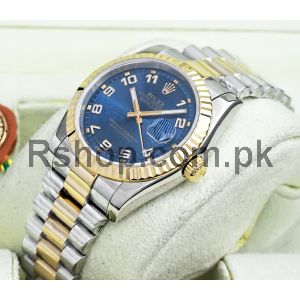 ROLEX Datejust  Blue Concentric Dial Two Tone Watch Price in Pakistan
