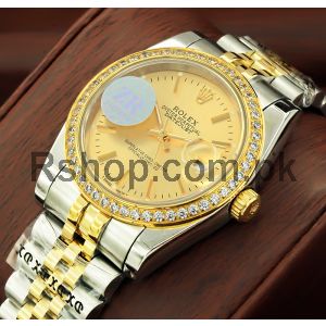 Rolex Datejust Two Tone Diamond Bezel Watch Price in Pakistan