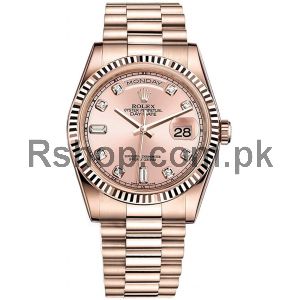 Rolex Day Date President 36 Everose Gold Watch Price in Pakistan